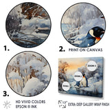 Penguins Winter Symphony - Penguin Framed Canvas Art