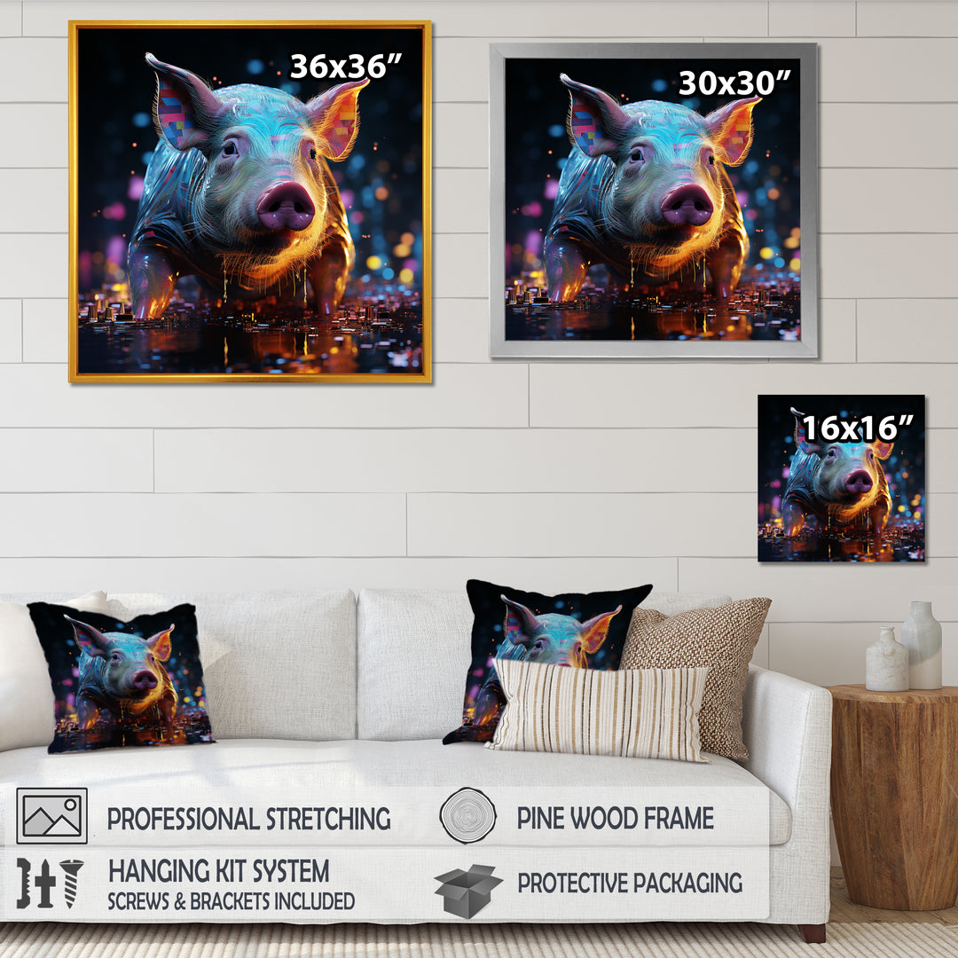 Digital Delight Night Hog - Pig Home Decor Art