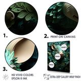 Emerald Flower Hog - Pig Living Room Wall Art