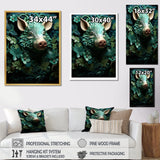 Emerald Flower Hog - Pig Living Room Wall Art