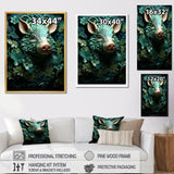 Emerald Flower Hog - Pig Living Room Wall Art