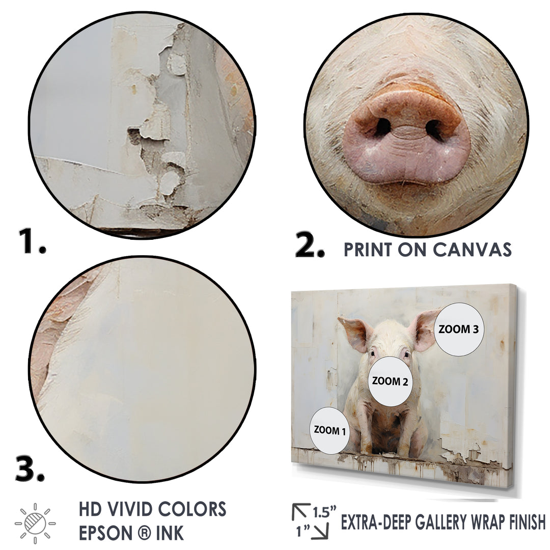 The Art Of Pigs - Pig Canvas Wall Art