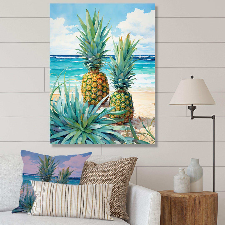 Juicy Pineapple Bliss IV - Food &amp; Beverage Canvas Wall Art