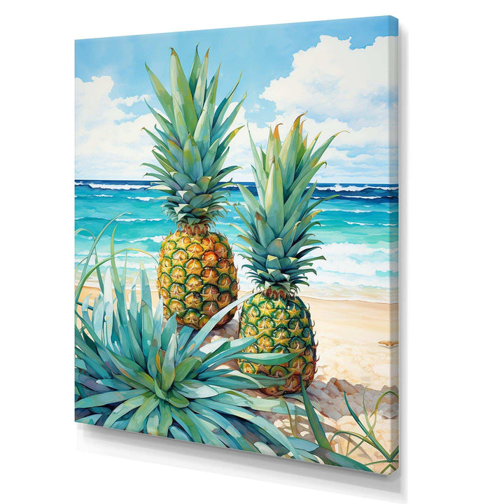 Juicy Pineapple Bliss IV - Food &amp; Beverage Canvas Wall Art