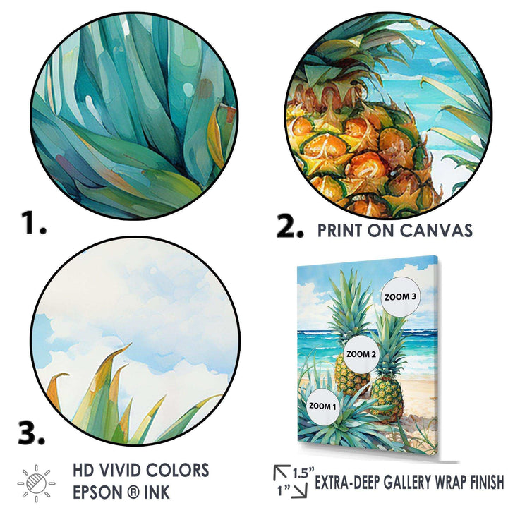 Juicy Pineapple Bliss IV - Food &amp; Beverage Canvas Wall Art
