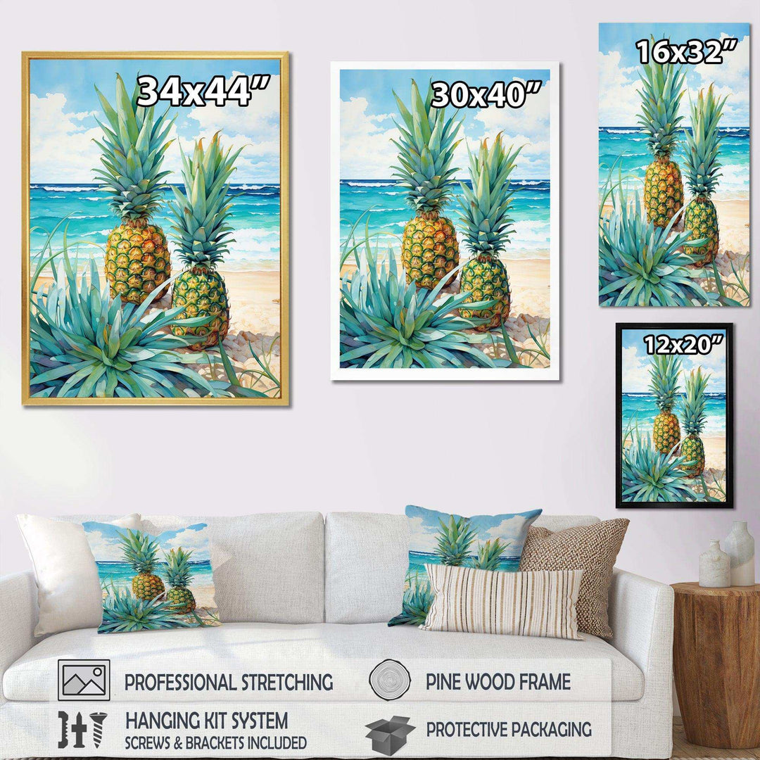 Juicy Pineapple Bliss IV - Food &amp; Beverage Canvas Wall Art