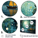 Moonlight Whimsical Pirate Ship Tales Of The Tides - People Canvas Wall Art