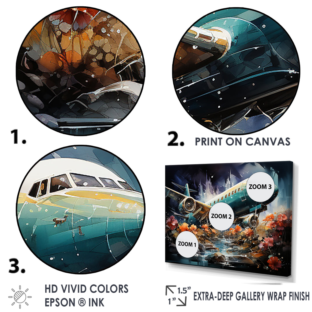 Fantasy Flower Aircraft S Last Checks - Plane Canvas Wall Art