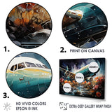 Fantasy Flower Aircraft S Last Checks - Plane Canvas Wall Art