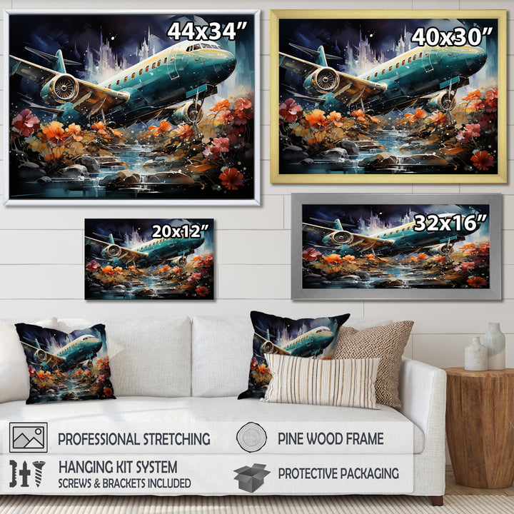 Fantasy Flower Aircraft S Last Checks - Plane Canvas Wall Art