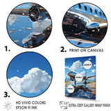 Futuristic Interpretation Of A Silver Space Plane - Plane Canvas Wall Art