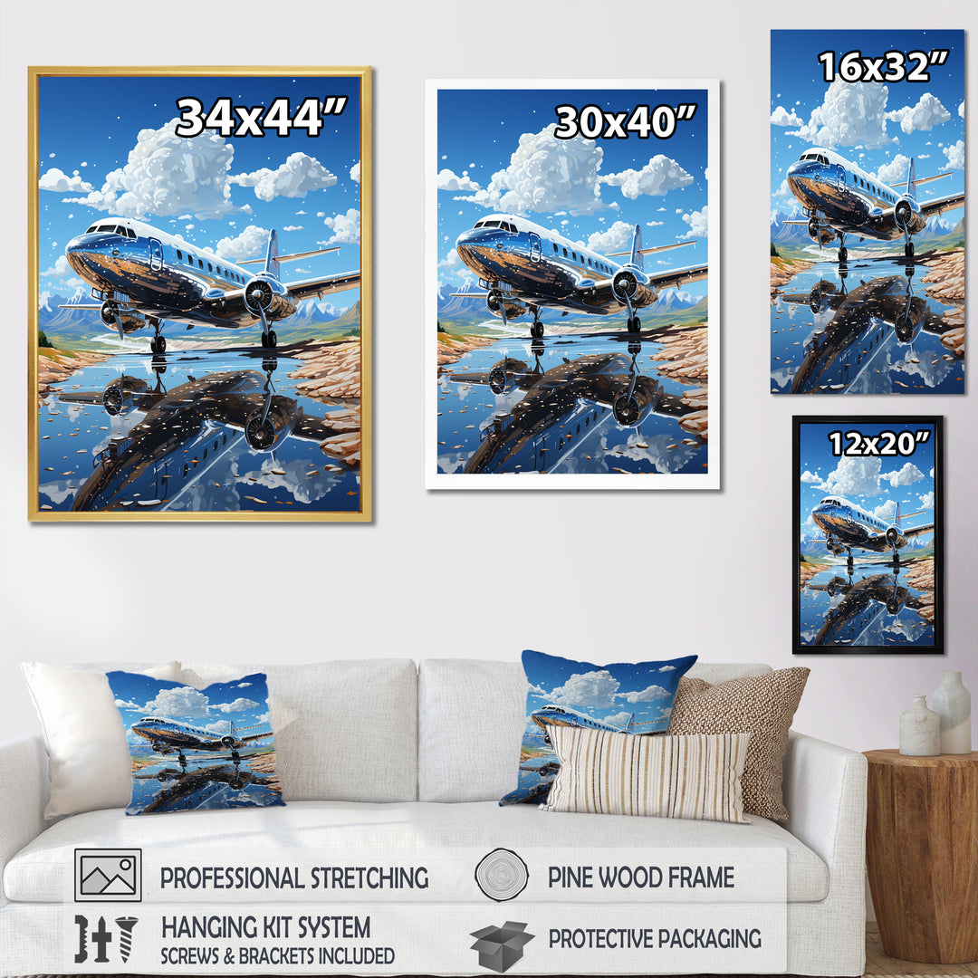 Futuristic Interpretation Of A Silver Space Plane - Plane Canvas Wall Art