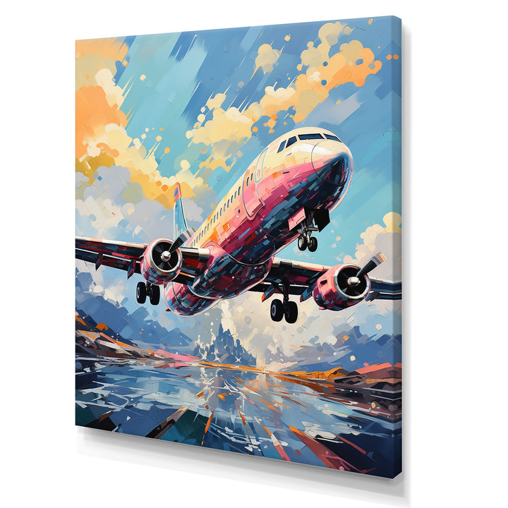 Pop Art Skyward Bound Plane - Plane Canvas Wall Art