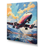 Pop Art Skyward Bound Plane - Plane Canvas Wall Art