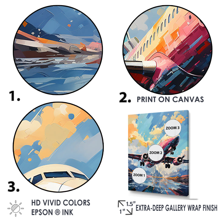 Pop Art Skyward Bound Plane - Plane Canvas Wall Art