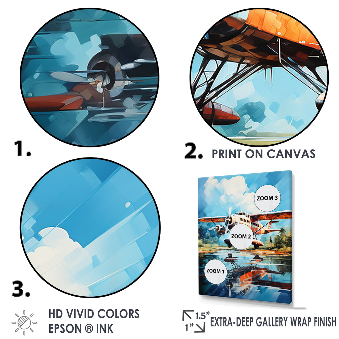 Plane Wildlife Takeoff Anticipation - Plane Canvas Wall Art