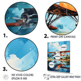 Plane Wildlife Takeoff Anticipation - Plane Canvas Wall Art