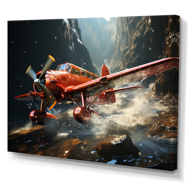 An Action Blur Plane In Flight - Plane Canvas Wall Art