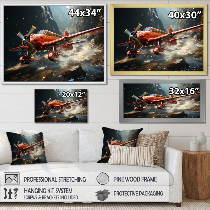 An Action Blur Plane In Flight - Plane Canvas Wall Art