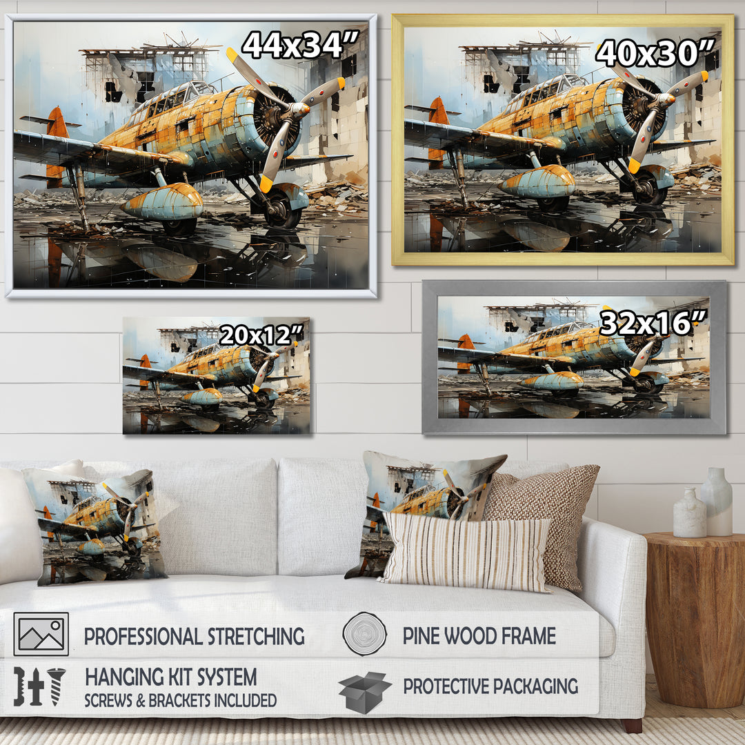 Plane Prelude To Flight - Plane Canvas Wall Art