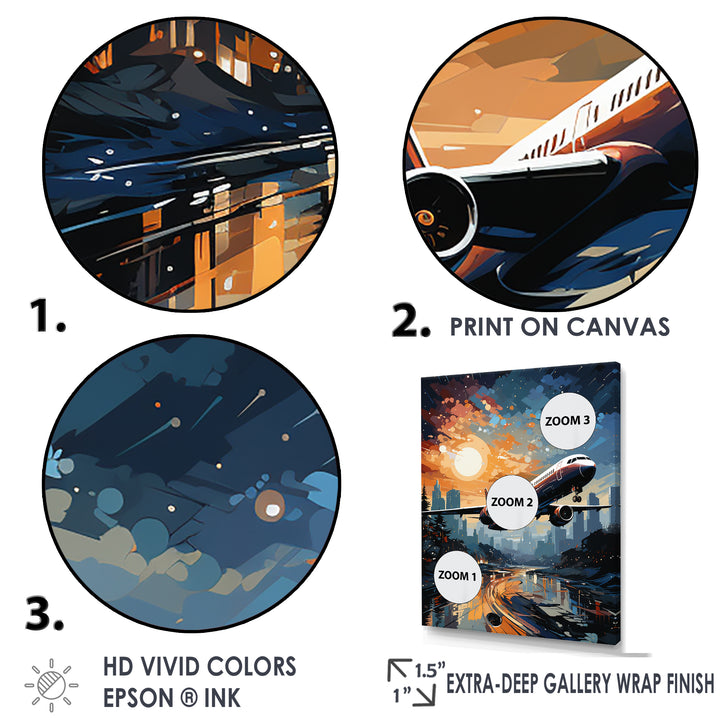 Plane Prelude To Flight Adventure - Plane Canvas Wall Art