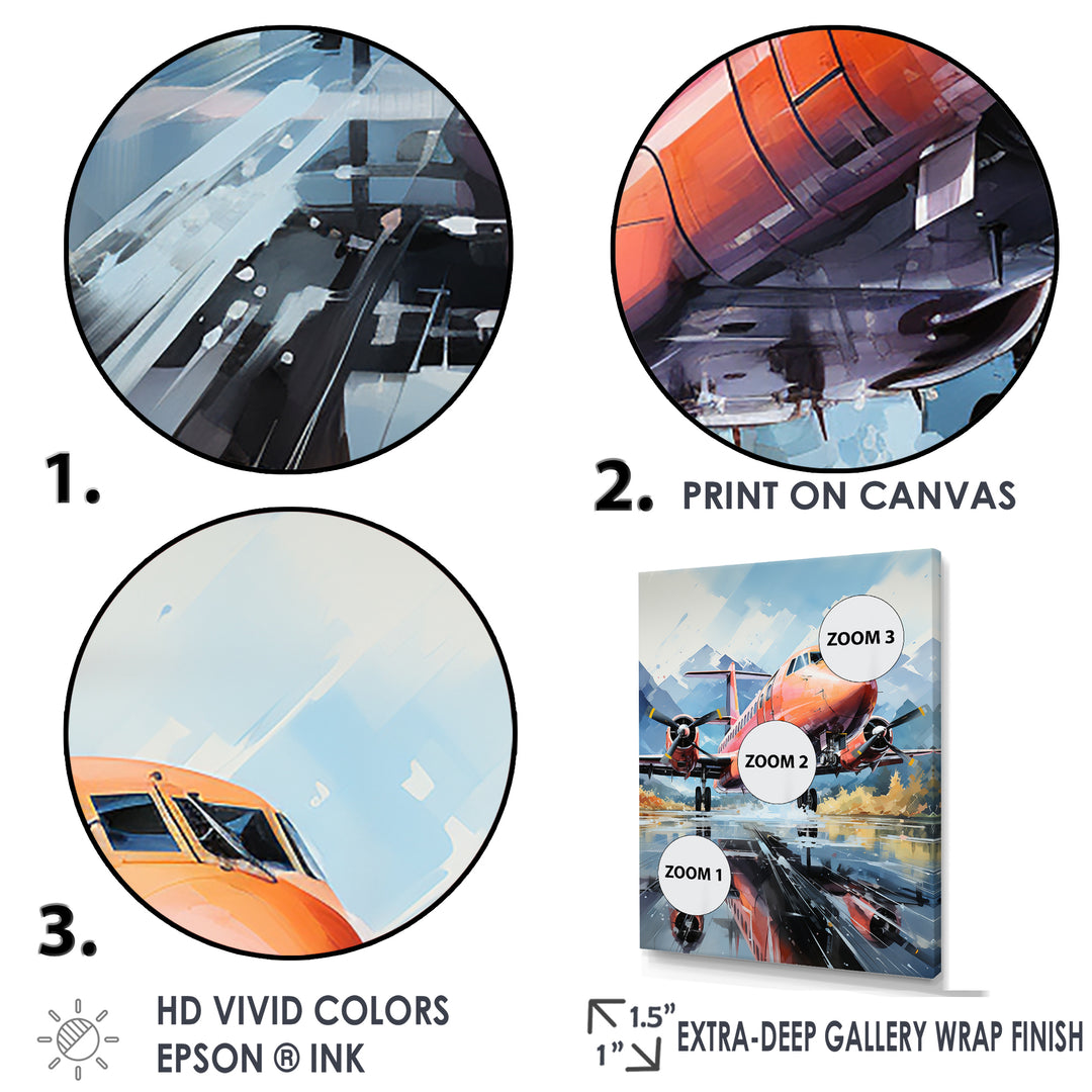 Engines Roaring Flight Takeoff - Plane Canvas Wall Art