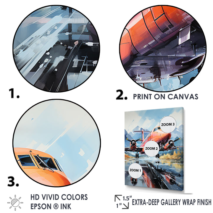 Engines Roaring Flight Takeoff - Plane Canvas Wall Art