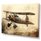 Historic Plane Glory Mid Flight - Plane Canvas Wall Art