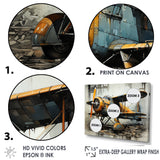 Industrial Plane Essence - Plane Canvas Wall Art