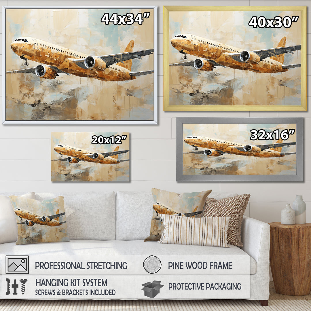 Passenger Plane Wings Of Adventure - Plane Canvas Wall Art