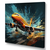Speedy Passenger Plane Blur - Plane Canvas Wall Art
