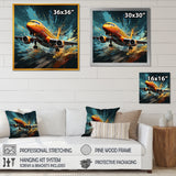 Speedy Passenger Plane Blur - Plane Canvas Wall Art