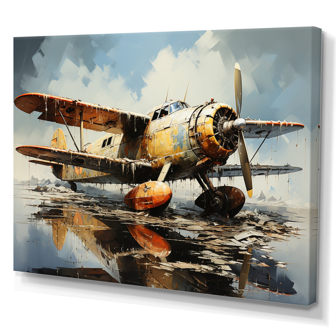 Surreal Sea Plane Dream - Plane Canvas Wall Art