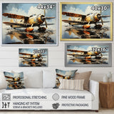 Surreal Sea Plane Dream - Plane Canvas Wall Art