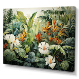 White Contemporary Botany Jungle Wonders - Floral Canvas Wall Art