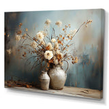 Floral Plants Bouquet Still Life Vase Oasis - Floral Canvas Wall Art