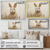 Bunny S Curious Flower Charm - Rabbit Wall Art Prints