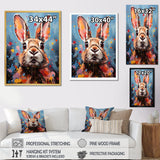 Pop Art Portrayal Of A Rabbit Hues - Rabbit Framed Canvas Art