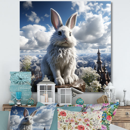 Mighty Rabbit Mountain Top - Rabbit Bedroom Wall Art