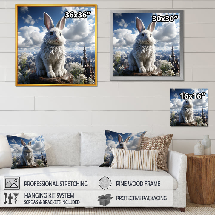 Mighty Rabbit Mountain Top - Rabbit Bedroom Wall Art