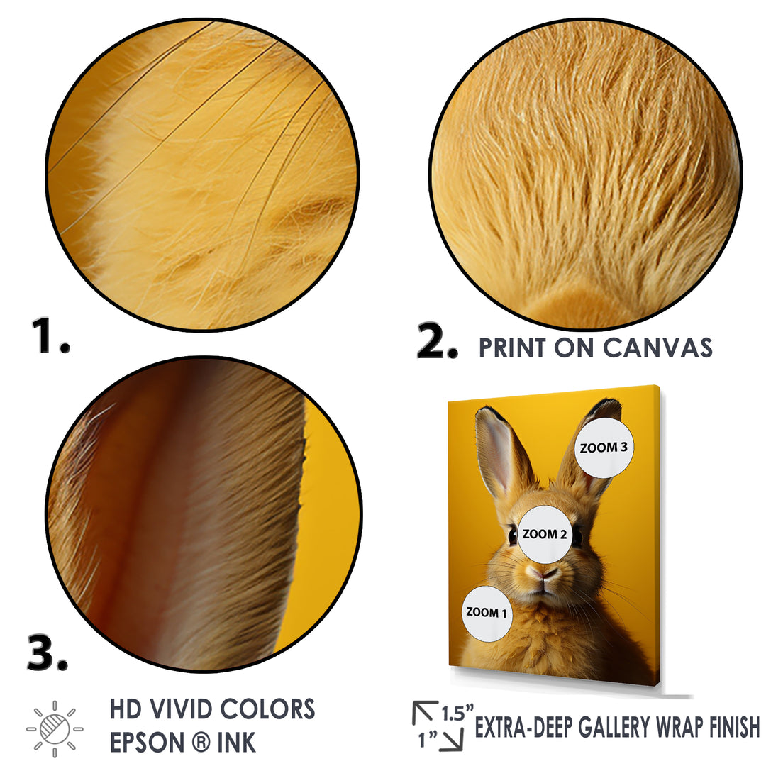 Whimsical Yellow Rabbit - Rabbit Wall Decor