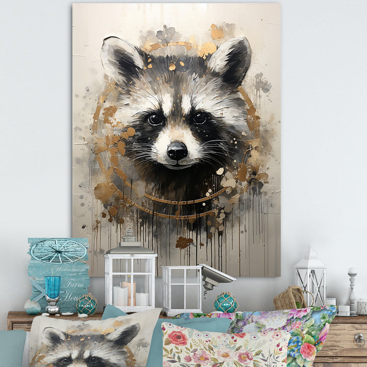 Mischief Raccoon Portrait - Raccoon Wall Decor