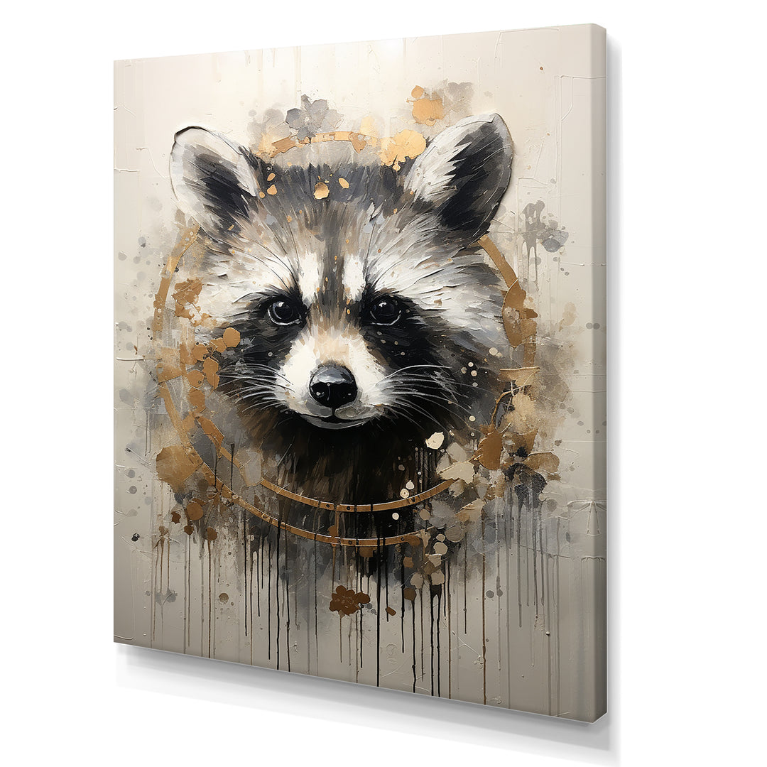 Mischief Raccoon Portrait - Raccoon Wall Decor