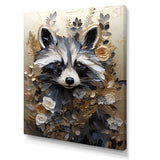 Mischief Blooming Raccoon Portrait - Raccoon Wall Art Prints