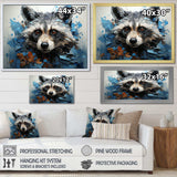 Mischief Raccoon Portrait I - Animals Canvas Wall Art