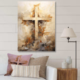 Minimalism Religious Cross - Spiritual Canvas Wall Art