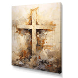 Minimalism Religious Cross - Spiritual Canvas Wall Art