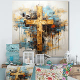 Divine Love Religious Cross III - Spiritual Canvas Wall Art