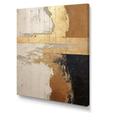 Abstract Beige Gold Road Collage IV - Abstract Canvas Wall Art