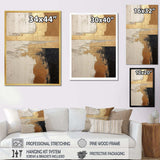 Abstract Beige Gold Road Collage IV - Abstract Canvas Wall Art